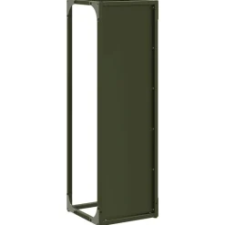 VIDAXL - Portant de bois chauffage vert olive 25x25x80 cm