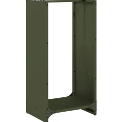 VIDAXL - Portant de bois chauffage vert olive 40x30x80 cm