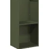 VIDAXL - Portant de bois chauffage vert olive 40x30x80 cm