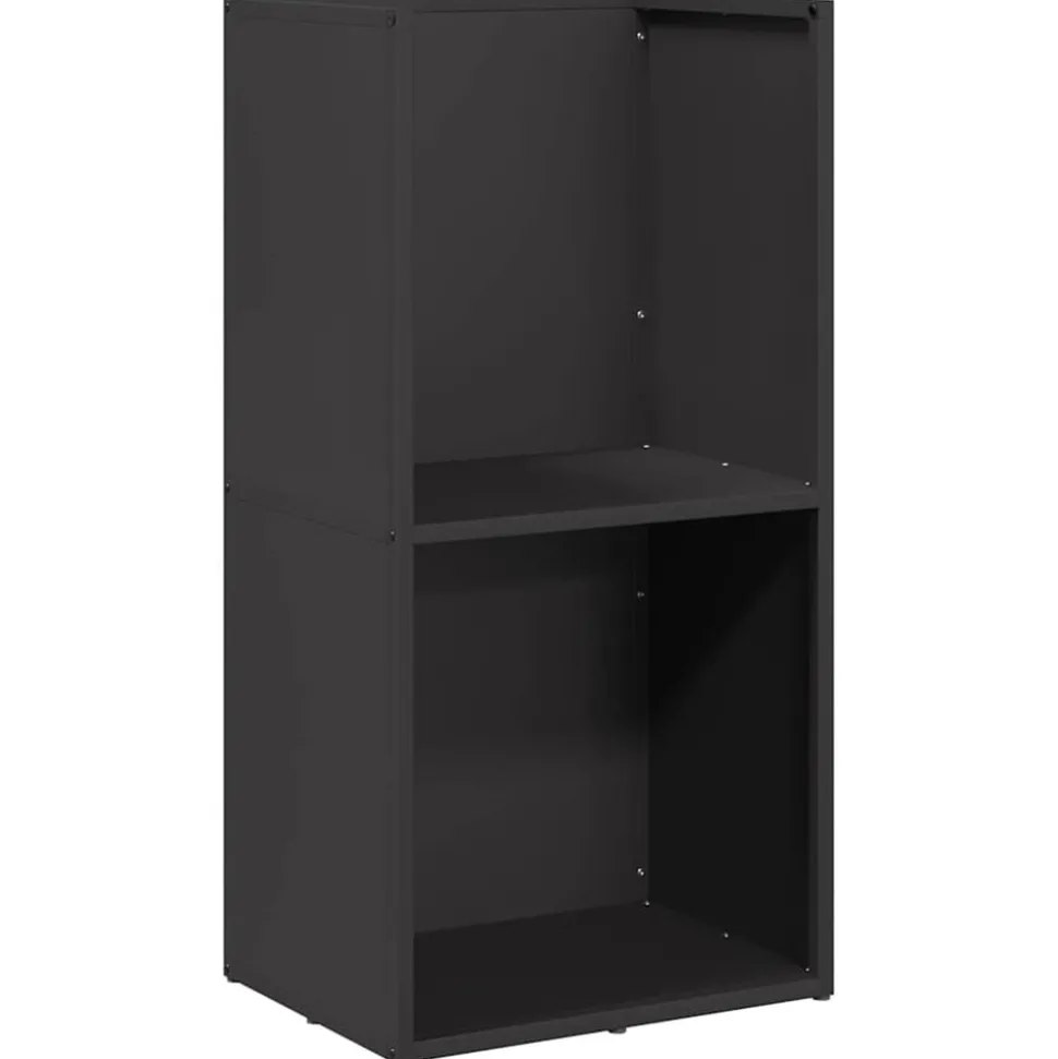 VIDAXL - Portant de bois chauffage noir 40x30x80 cm
