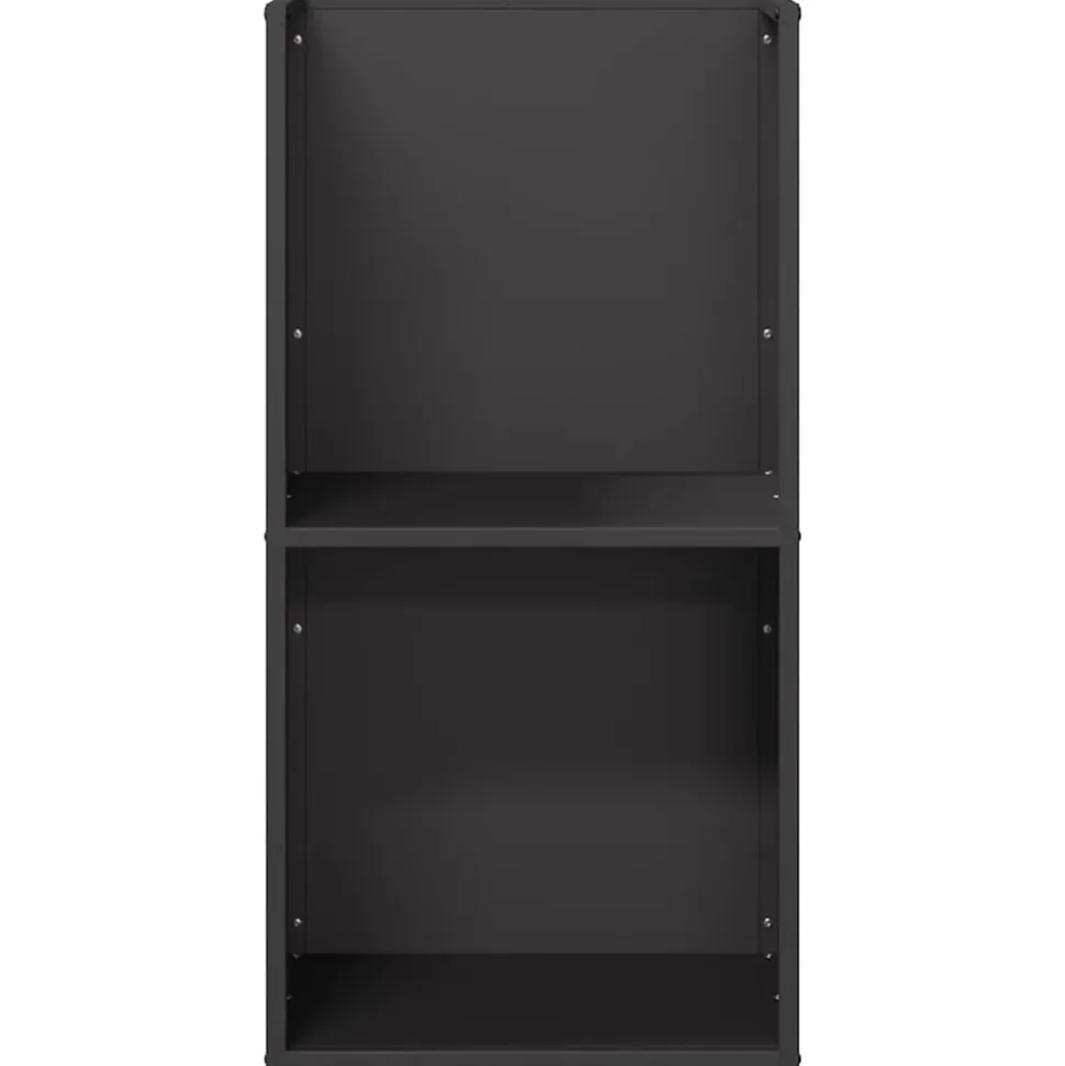 VIDAXL - Portant de bois chauffage noir 40x30x80 cm