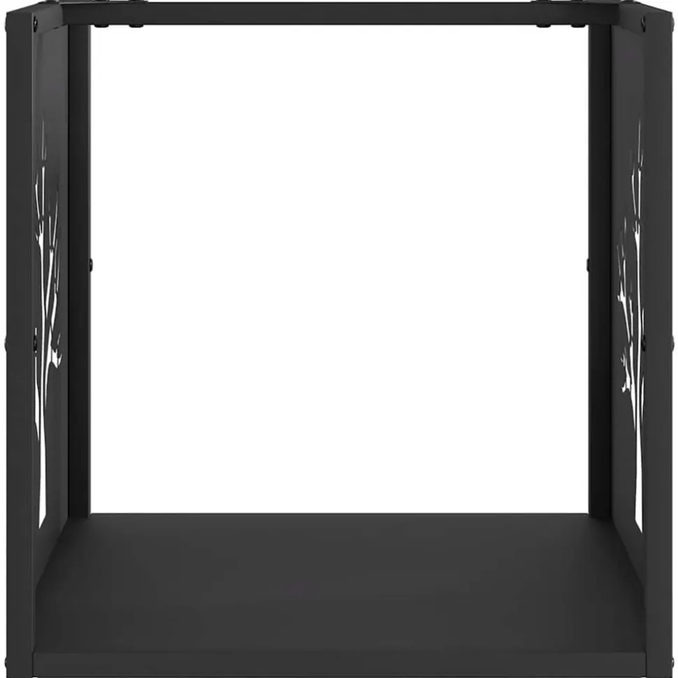 VIDAXL - Portant de bois chauffage noir 40x40x40 cm