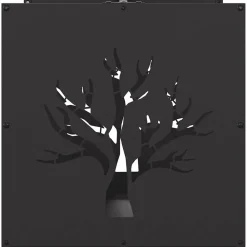 VIDAXL - Portant de bois chauffage noir 40x40x40 cm