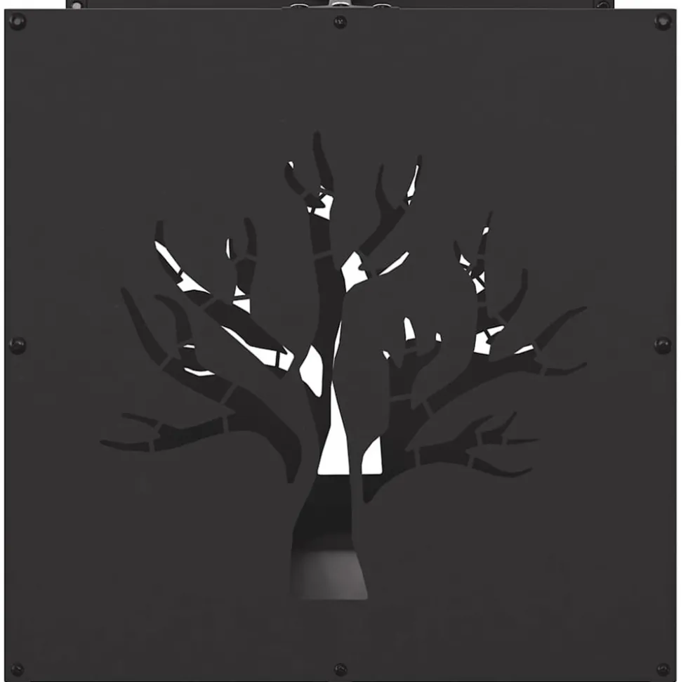 VIDAXL - Portant de bois chauffage noir 40x40x40 cm