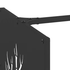 VIDAXL - Portant de bois chauffage noir 40x40x40 cm