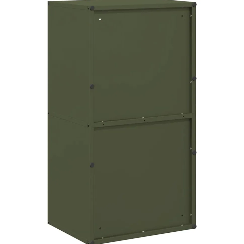 VIDAXL - Portant de bois chauffage vert olive 40x30x75 cm