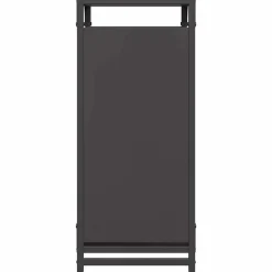 VIDAXL - Portant de bois chauffage noir 44x28x65 cm