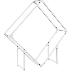 VIDAXL - Portant de bois chauffage blanc 100x25x100 cm