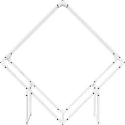 VIDAXL - Portant de bois chauffage blanc 100x25x100 cm