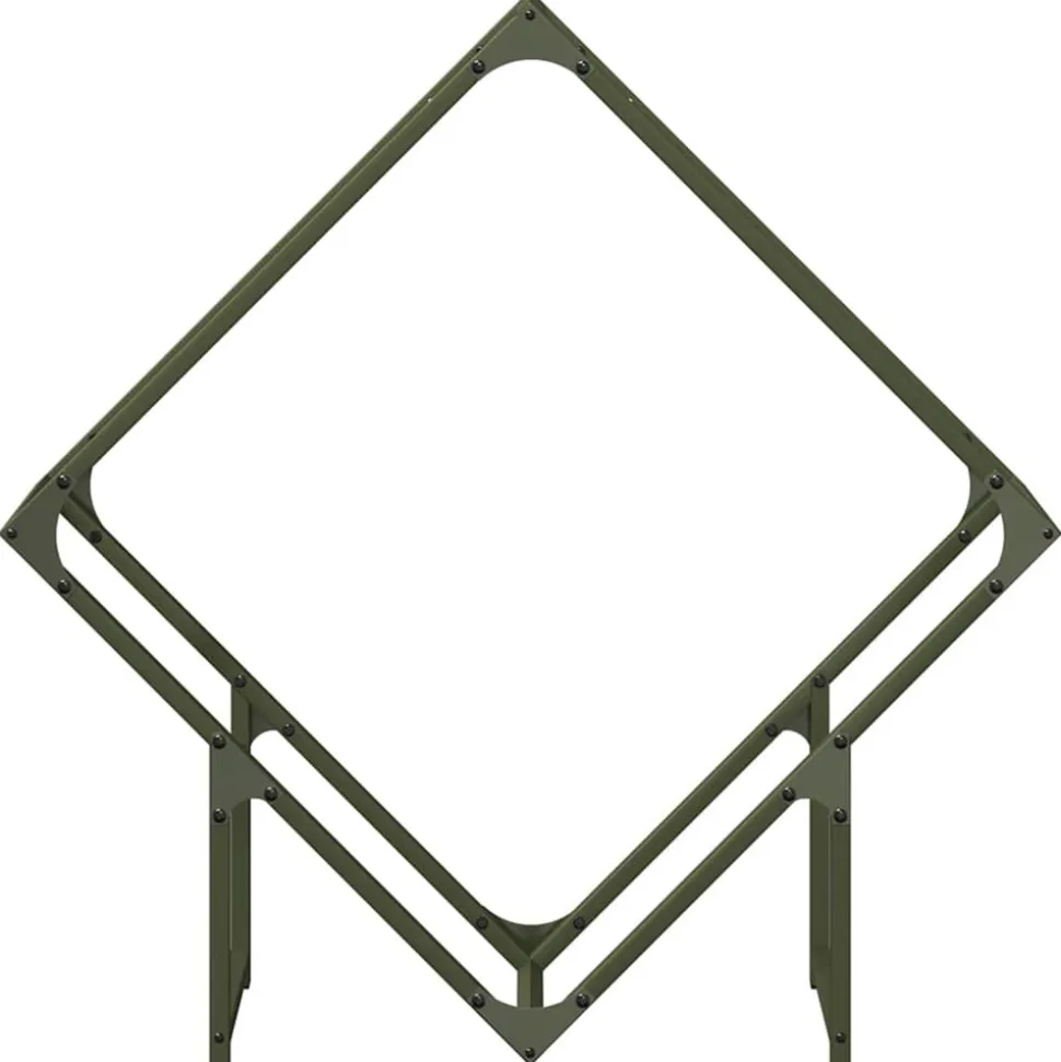 VIDAXL - Portant de bois chauffage vert olive 80x25x80 cm