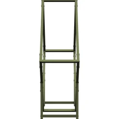 VIDAXL - Portant de bois chauffage vert olive 80x25x80 cm