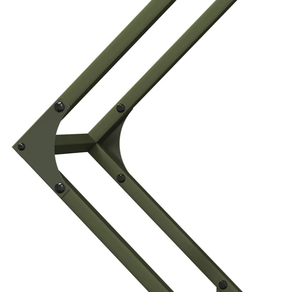 VIDAXL - Portant de bois chauffage vert olive 80x25x80 cm