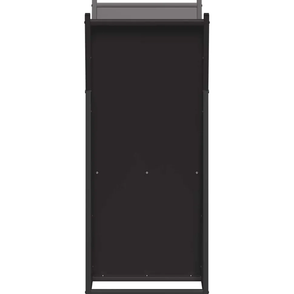VIDAXL - Portant de bois chauffage noir 69,5x35x81 cm