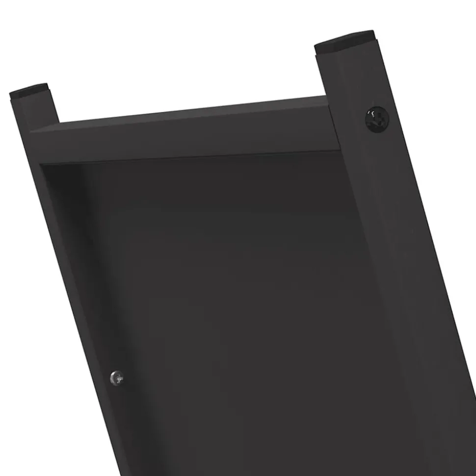 VIDAXL - Portant de bois chauffage noir 69,5x35x81 cm