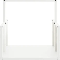 VIDAXL - Portant de bois chauffage blanc 40x40x40 cm