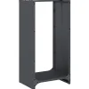 VIDAXL - Portant de bois chauffage anthracite 40x30x80 cm