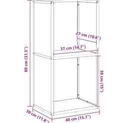 VIDAXL - Portant de bois chauffage anthracite 40x30x80 cm