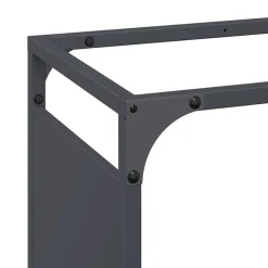 VIDAXL - Portant de bois chauffage anthracite 60x28x65 cm