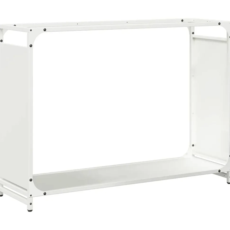 VIDAXL - Portant de bois chauffage blanc 90x28x65 cm