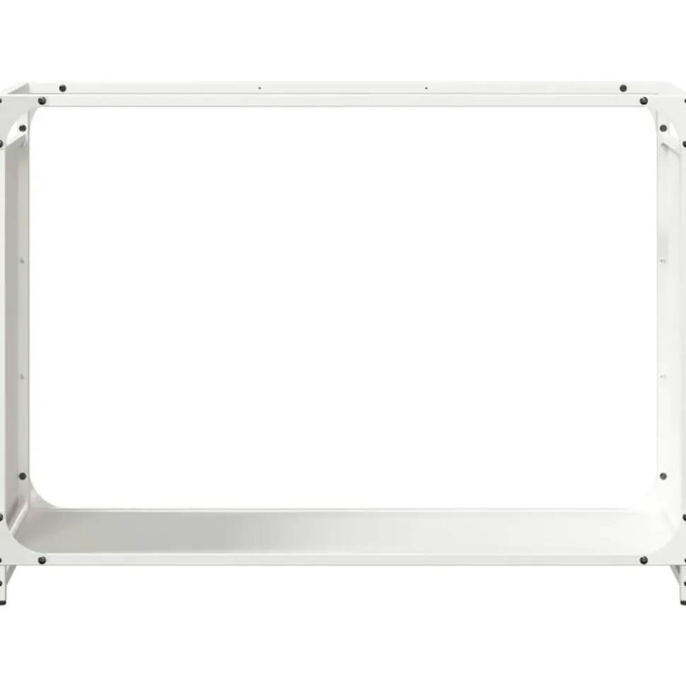 VIDAXL - Portant de bois chauffage blanc 90x28x65 cm