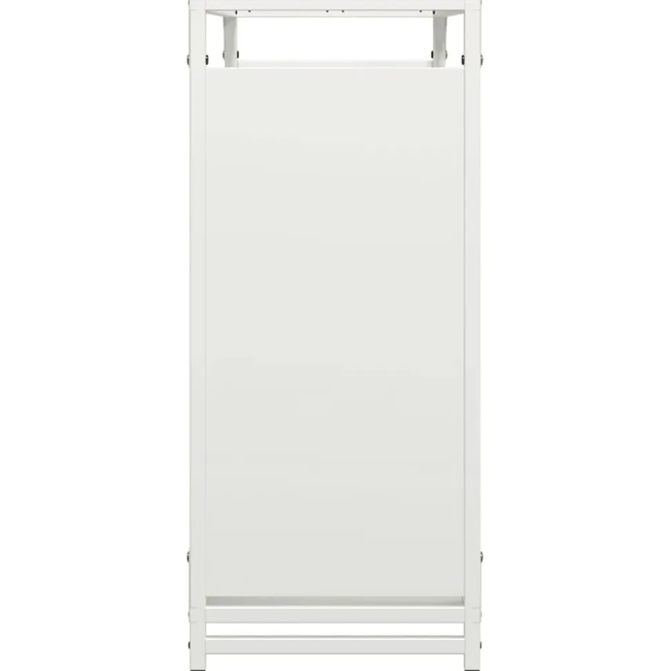 VIDAXL - Portant de bois chauffage blanc 90x28x65 cm