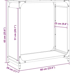 VIDAXL - Portant de bois chauffage vert olive 60x28x65 cm