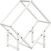 VIDAXL - Portant de bois chauffage blanc 50x25x50 cm