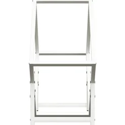 VIDAXL - Portant de bois chauffage blanc 50x25x50 cm