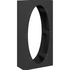 VIDAXL - Portant de bois chauffage noir 50x23x100 cm