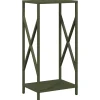 VIDAXL - Portant de bois chauffage vert olive 34x25x70 cm