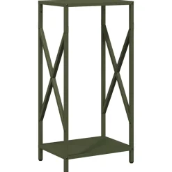 VIDAXL - Portant de bois chauffage vert olive 34x25x70 cm