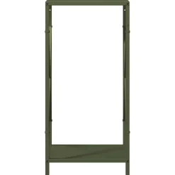 VIDAXL - Portant de bois chauffage vert olive 34x25x70 cm
