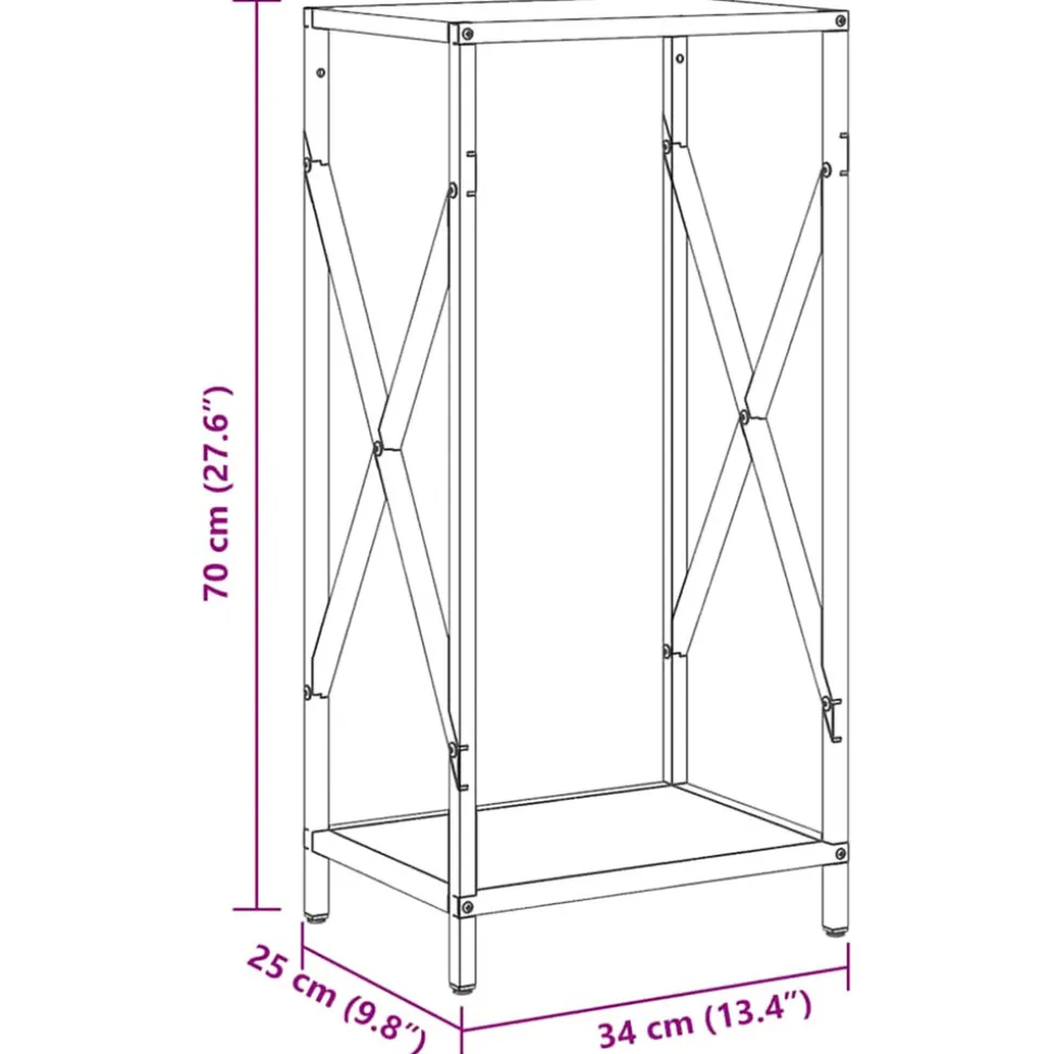 VIDAXL - Portant de bois chauffage vert olive 34x25x70 cm
