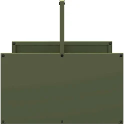 VIDAXL - Portant de bois chauffage vert olive 40x40x40 cm