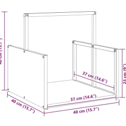 VIDAXL - Portant de bois chauffage vert olive 40x40x40 cm