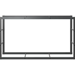 VIDAXL - Portant de bois de chauffage noir 110x30x61 cm acier