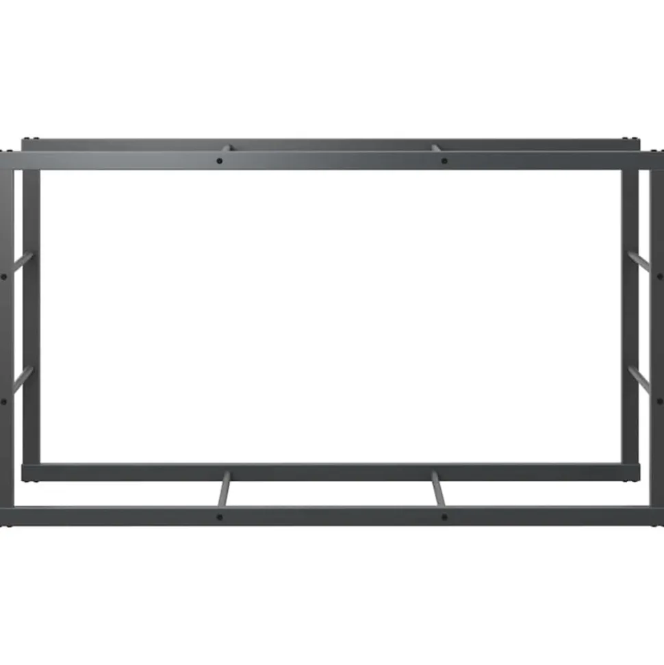 VIDAXL - Portant de bois de chauffage noir 110x30x61 cm acier