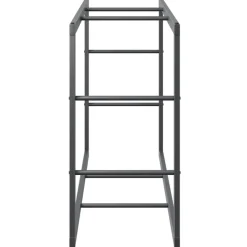 VIDAXL - Portant de bois de chauffage noir 110x30x61 cm acier