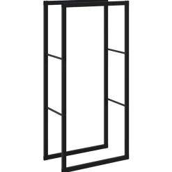 VIDAXL - Portant de bois de chauffage noir 55x30x116 cm acier