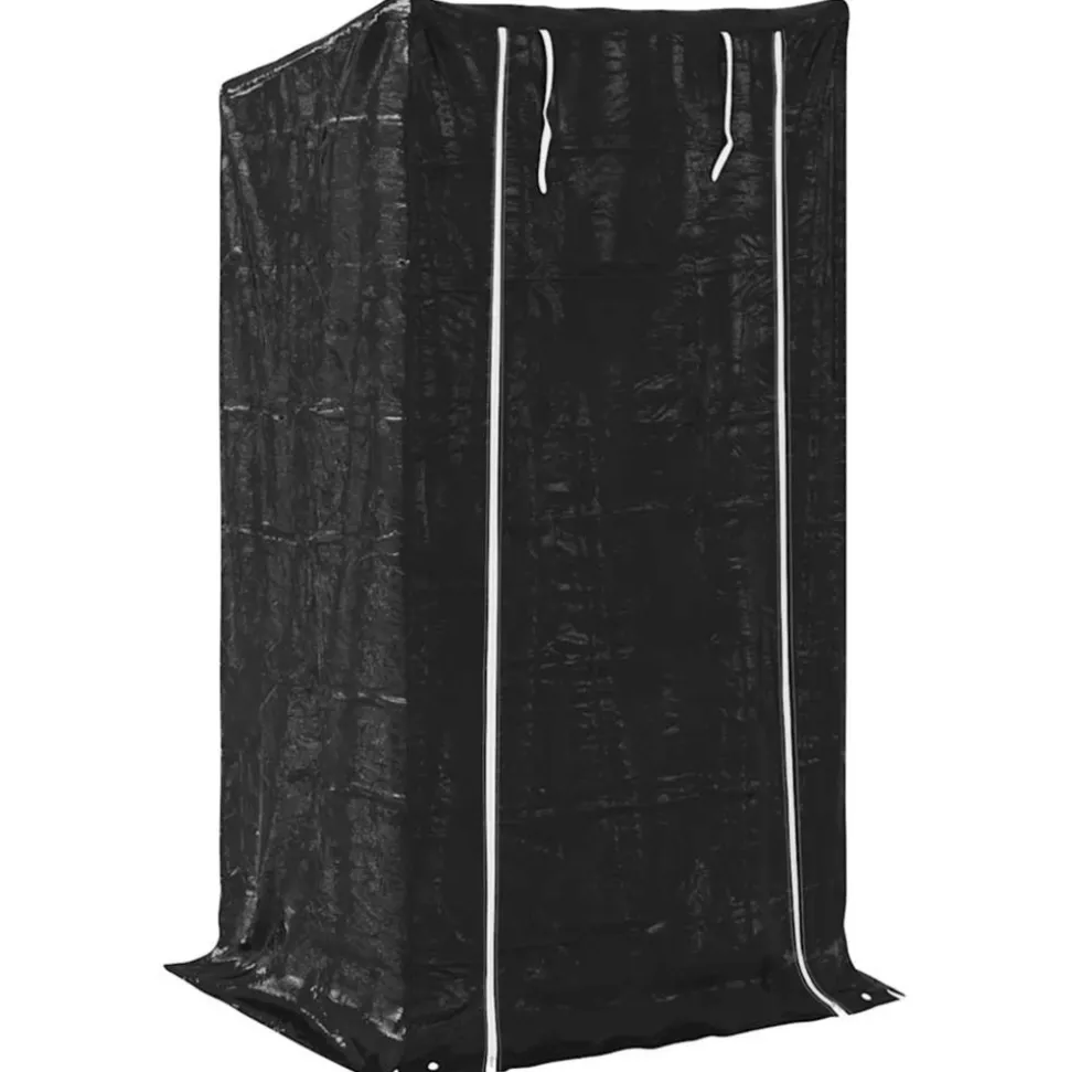 VIDAXL - Portant de bois de chauffage et housse de pluie acier galvanisé