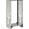 VIDAXL - Portant de bois de chauffage 40x30x80 cm acier inoxydable