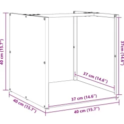 VIDAXL - Portant de bois de chauffage 40x40x40 cm acier inoxydable