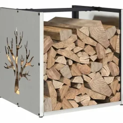 VIDAXL - Portant de bois de chauffage 40x40x40 cm acier inoxydable