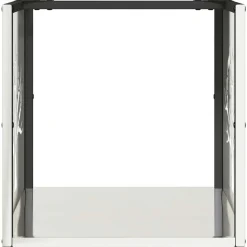 VIDAXL - Portant de bois de chauffage 40x40x40 cm acier inoxydable