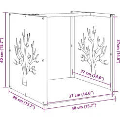 VIDAXL - Portant de bois de chauffage 40x40x40 cm acier inoxydable