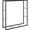 VIDAXL - Portant de bois de chauffage noir 110x30x116 cm acier
