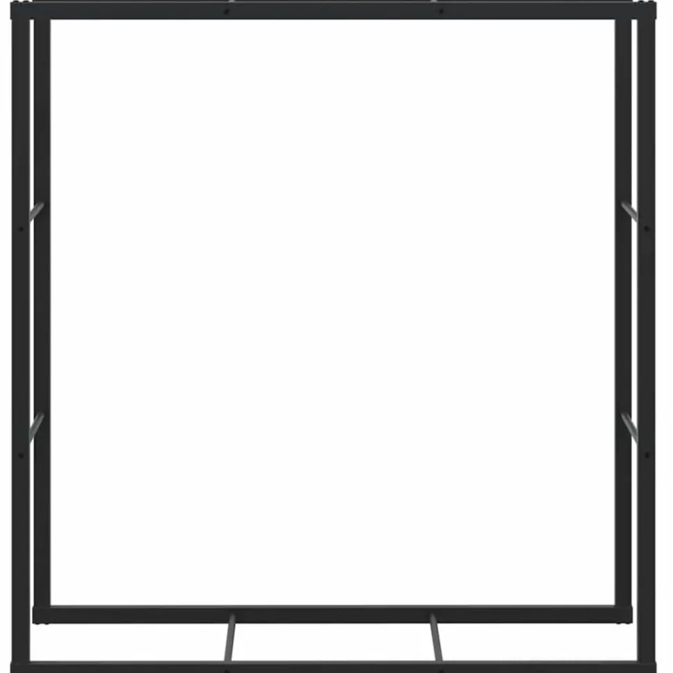 VIDAXL - Portant de bois de chauffage noir 110x30x116 cm acier