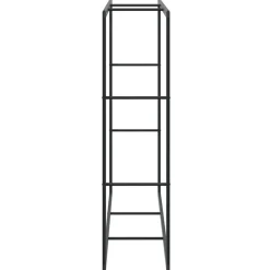 VIDAXL - Portant de bois de chauffage noir 110x30x116 cm acier