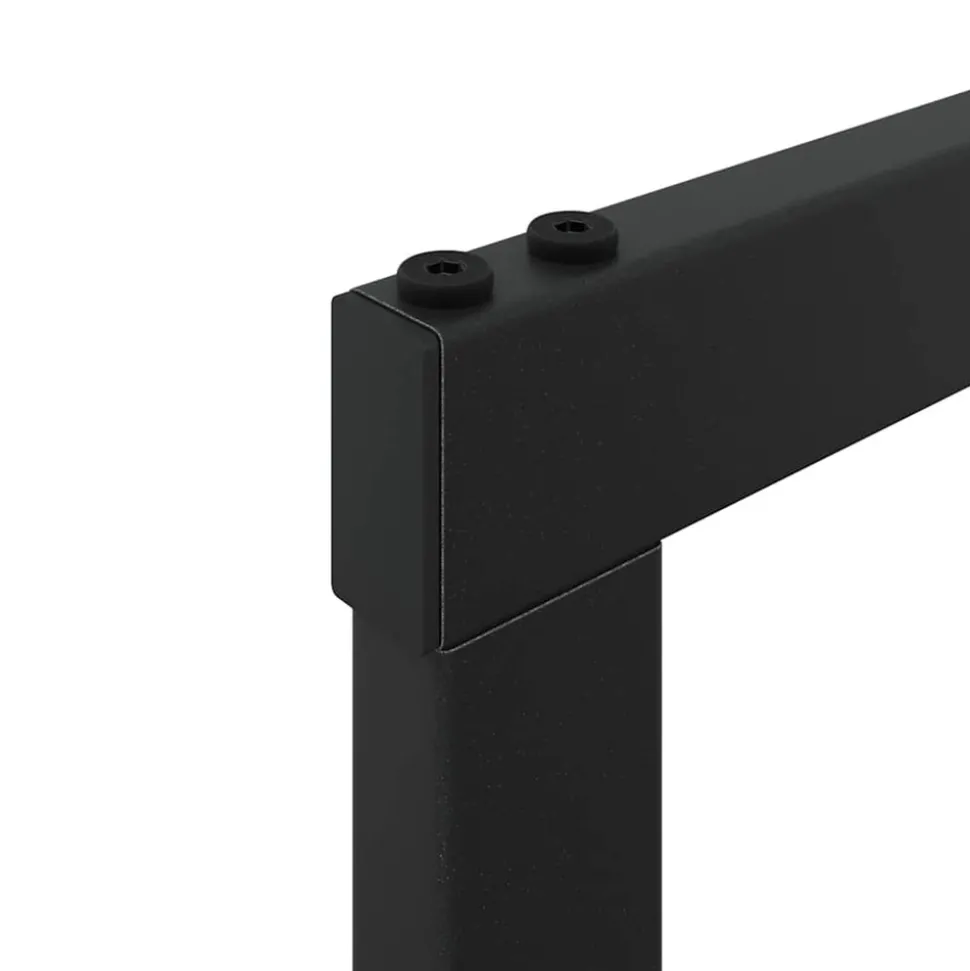 VIDAXL - Portant de bois de chauffage noir 110x30x116 cm acier