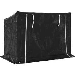 VIDAXL - Portant de bois de chauffage et housse de pluie acier galvanisé